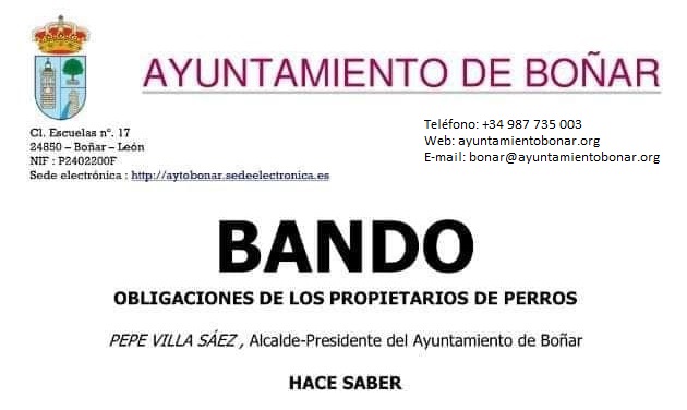 Bando - Obligaciones de los propietarios de Perros - Destacada