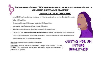 Día Internacional para la eliminación de la violencia contra las mujeres