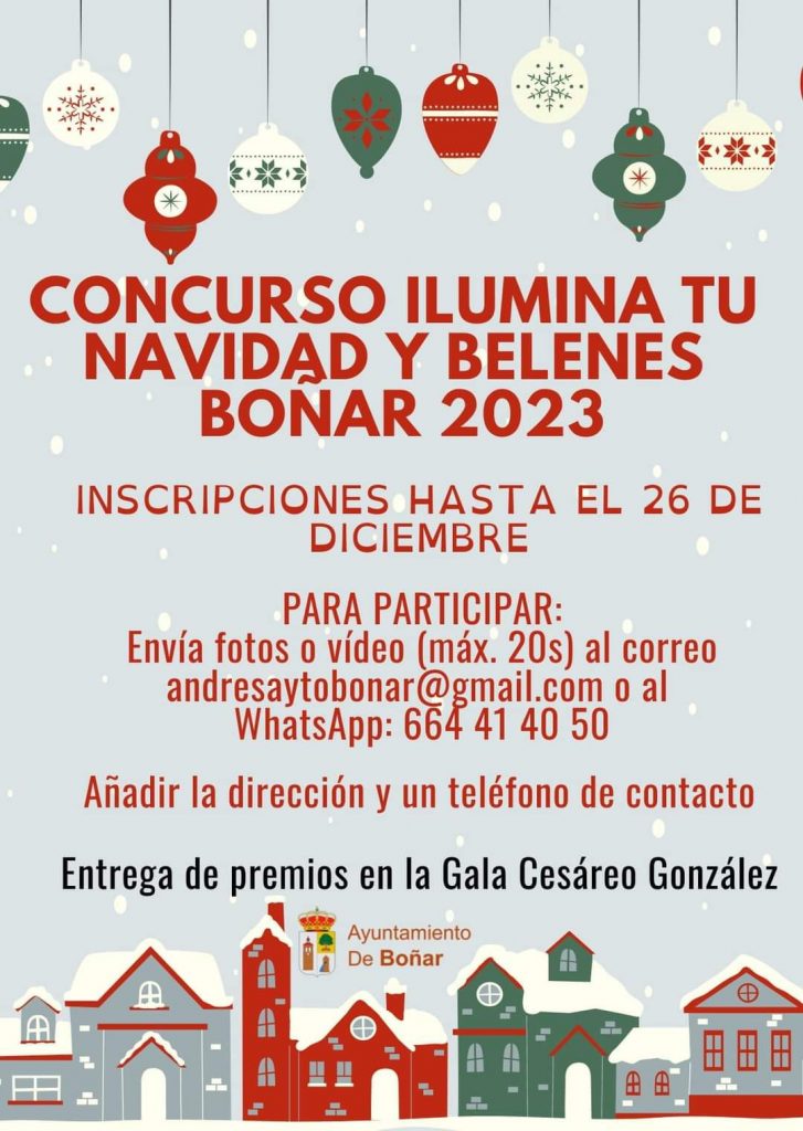Concurso Ilumina tu Navidad y Belenes en Boñar 2023