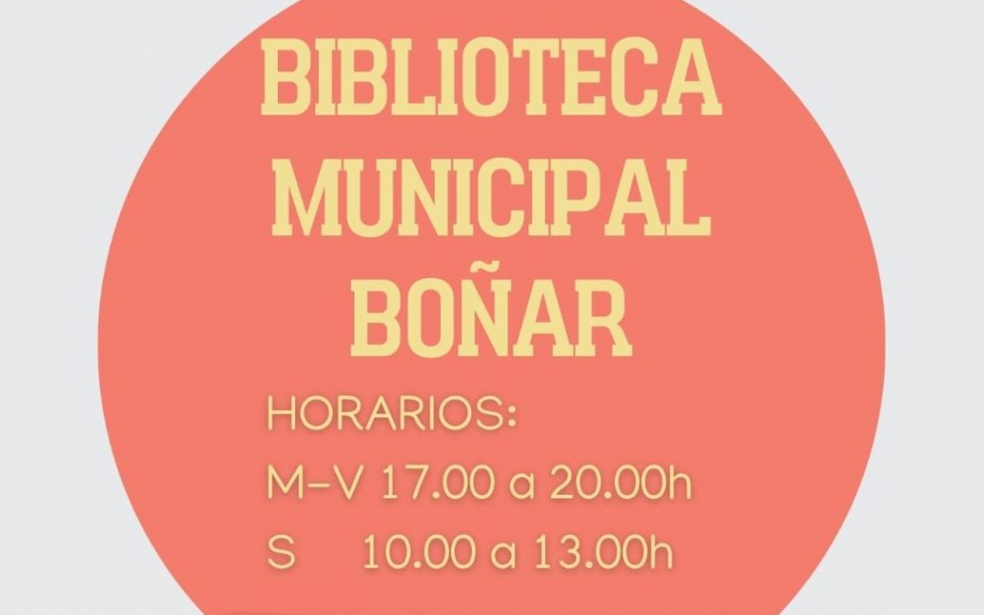 Nuevo horario de apertura de la Biblioteca Municipal de Boñar